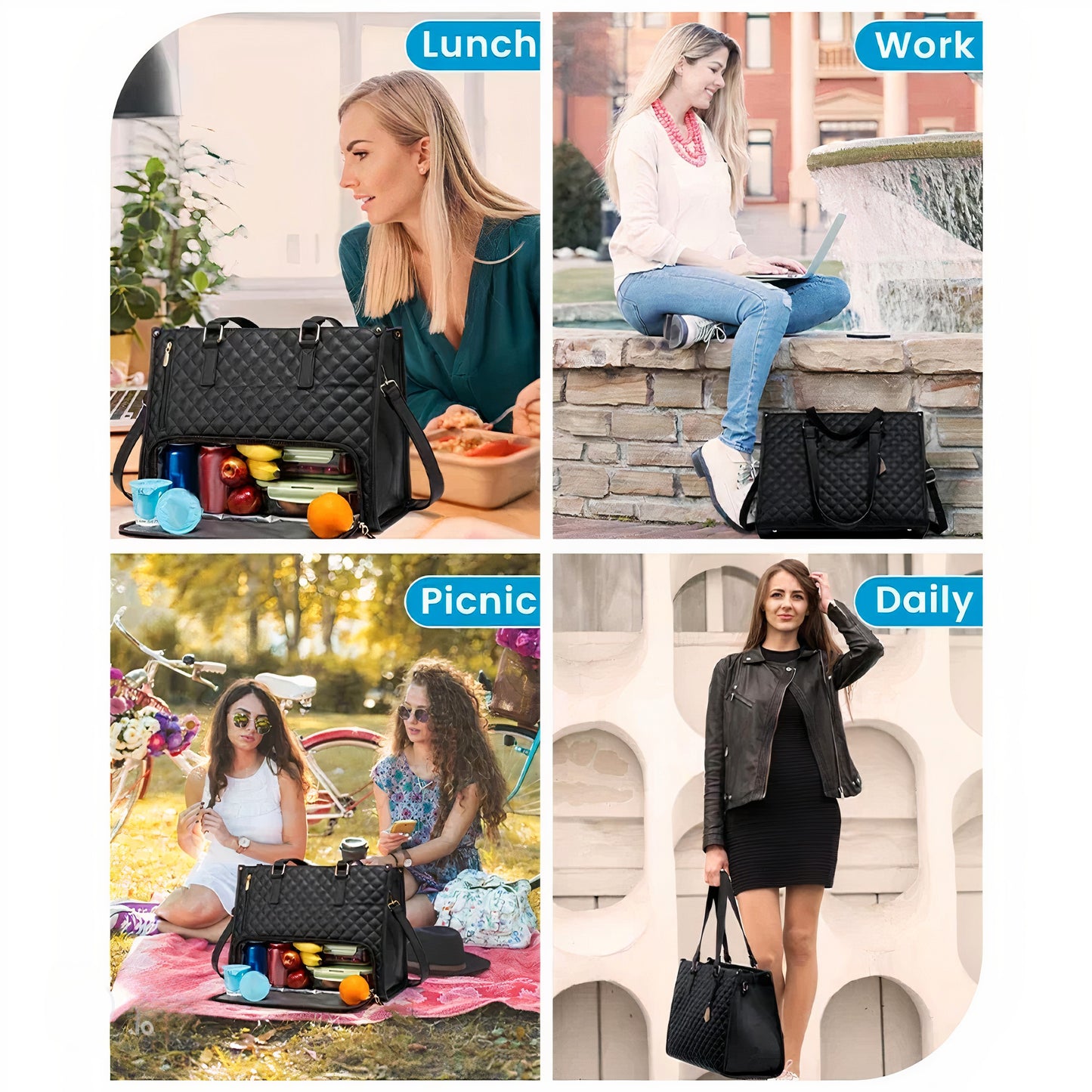Totechic multi functional lunch tote bag for working women